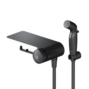 Смеситель TouchReel, монтируемый в стену с гигиеническим душем и полкой AM.PM F0H85A822 X-Joy №1