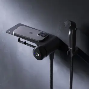 Смеситель TouchReel, монтируемый в стену с гигиеническим душем и полкой AM.PM F0H85A822 X-Joy №7
