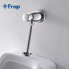 Кран нажимной для писсуара FRAP F7201 механический, хром №2