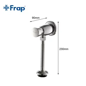 Кран нажимной для писсуара FRAP F7201 механический, хром №5