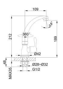 Монокран для кухні Frap F4196, хром №5