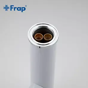 Змішувач для умивальника Frap F1052-14 високий, білий/хром №6