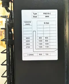Штабелер электрический самоходный 1,5т/3,6м 2*12В/106Ah с площ. оператора, дл. вил-1150мм №7