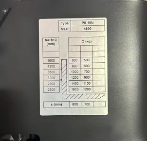 Штабелер электрический самоходный 1,6т/4,6м 24В/240Ah с площадей. оператора №6