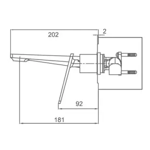 Смеситель для умывальника Frap F1057-22, черный/хром №2