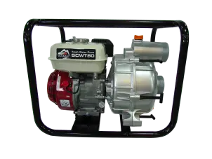 Мотопомпа для брудної води з комплектом рукавів (SCWT80H двигун Honda GX200, рукав для забору 75мм - 10м, рукав для зливу 75мм - 40м) №1