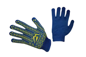 Рукавички трикотажні сині з ПВХ крапкою ТМ Vulkan Lux (полегшені), р.10 №1