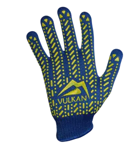 Рукавички трикотажні сині з ПВХ крапкою ТМ Vulkan Lux (полегшені), р.10 №2