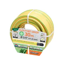 Шланг поливочный 3/4" 30м Flexyfort Green, желтый с зеленой полосой.
