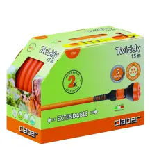 Шланг поливочный пружинный 1/2" TWIDDY 15м, с коннекторами и распылителем.