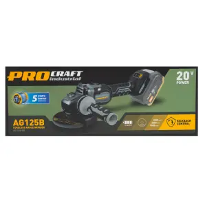 Акумуляторна болгарка Procraft industrial AG125B (без акб та зп) №16