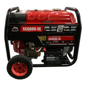 Генераторна установка SC6000-III (бензин/газ) 1ф 5,0кВт/4,2кВт, ел.старт, бак-25л, колеса №1