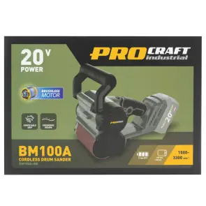 Акумуляторна барабанна шліфмашина Procraft industrial BM100A (без акб) №18