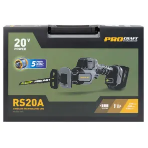 Акумуляторна шабельна пила Procraft industrial RS20A (1 акб і зп) №9