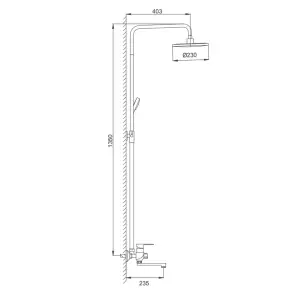 Душева система Frap F2441 з поворотним виливом, білий/хром №8