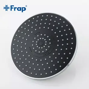 Душева система Frap F2442, поворотний вилив - перемикач на лійку, 3 режими, чорний/хром №4