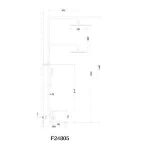 Душева система Frap F24805, поворотний вилив - перемикач на лійку, 1 режим, сатин №7