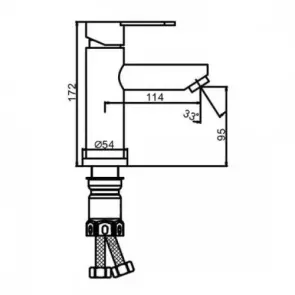 Змішувач для умивальника Frap F10801-6, чорний №2