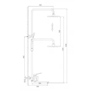 Душевая система Frap F2449-6, поворотный излив - переключатель на лейку, 3 режима, черный/хром №11