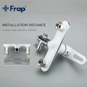 Душева система Frap F2449-20, перемикач на лійку, 3 режими, білий/хром №3