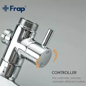 Душева система Frap F2449-20, перемикач на лійку, 3 режими, білий/хром №4