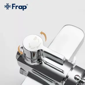 Душева система Frap F2461, поворотний вилив - перемикач на лійку, 3 режими, хром №7