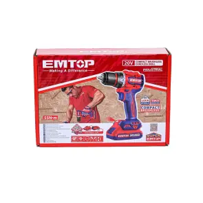 Дрель-шуруповерт аккумуляторная EMTOP ECDL205582 №12