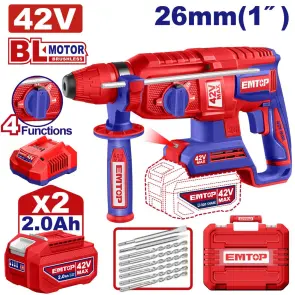 Перфоратор аккумуляторный EMTOP ELRH422682 №1