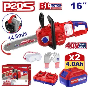 Пила ланцюгова акумуляторна EMTOP ELGA401682 №1