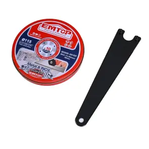 Болгарка (кутова шліфмашина) акумуляторна EMTOP ELAG271532 №11