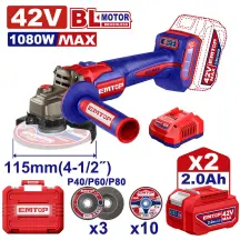 Болгарка (кутова шліфмашина) акумуляторна EMTOP ELAG4108112