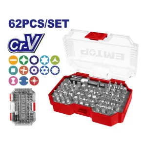 Набір біт EMTOP EMSV3K05 62 шт. №1