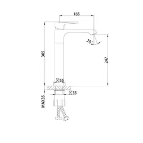 Змішувач для умивальника Frap F1071-29 №5