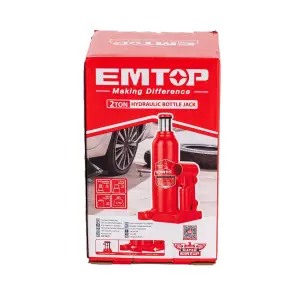 Домкрат пляшковий гідравлічний EMTOP EHJK1021 №6