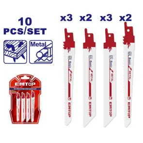 Набор полотен для лобзика EMTOP ESSB1001, 10 шт. №1