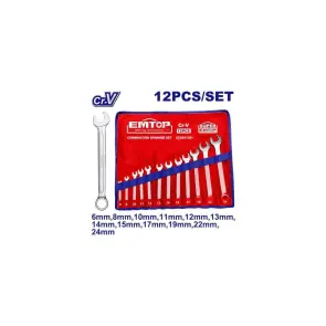 Набір ключів комбінованих EMTOP ECSS11201, 12 шт №1