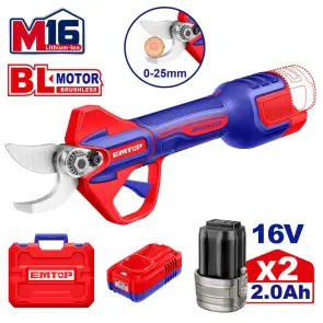 Секатор акумуляторний EMTOP ELSL162582 №1