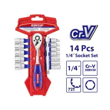 Набор торцевых головок EMTOP ESKT14141 1/4" 14 шт.