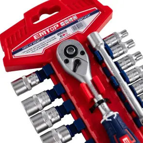 Набор торцевых головок EMTOP ESKT14141 1/4" 14 шт. №5