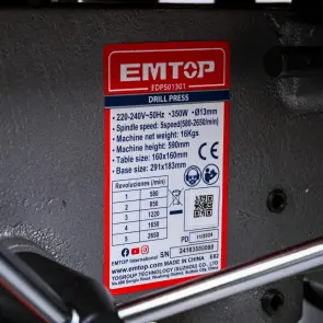 Свердлильний станок EMTOP EDPS01301 №18