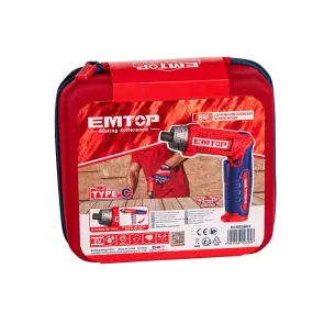 Викрутка акумуляторна EMTOP ECSR0803 №10