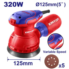 Шлифмашина эксцентриковая EMTOP EFSR23206 №1