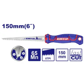 Ножівка для гіпсокартону EMTOP EHASW1501 №1