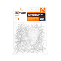 Крестик для плитки дистанционный 2 мм Plitkom, 200 шт