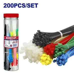 Кабельные стяжки EMTOP EMTE85521, 200 шт. №1