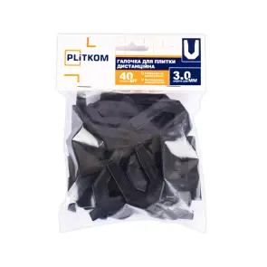 Галочка дистанційна 3 мм для плитки ТМ Plitkom №1