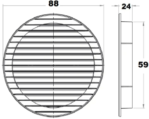 Решетка вентиляционная AirRoxy AOzSb 60 brown 4 шт. (02-264) №3