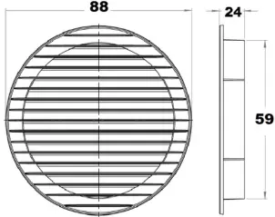 Решетка вентиляционная AirRoxy AOzSg 60 graphite 4 шт. (02-261) №3