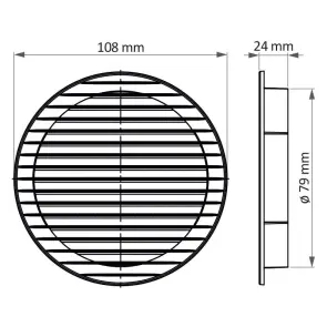 Решетка вентиляционная AirRoxy AOzSb 80 brown (02-214) №2