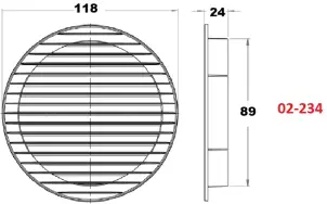 Решетка вентиляционная AirRoxy AOzSg 90 graphite (02-234) №2